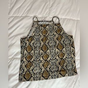 Snake print crop top